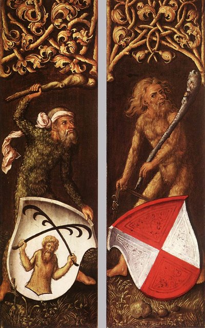 Sylvan Men with Heraldic Shields by Albrecht Dürer